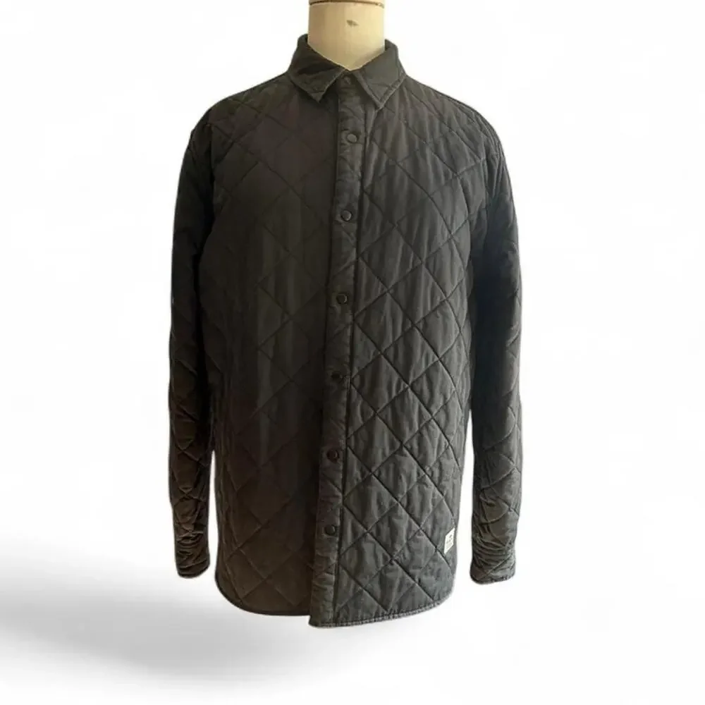 Penfield Black Quilted Button-Up Jacket – Size M
